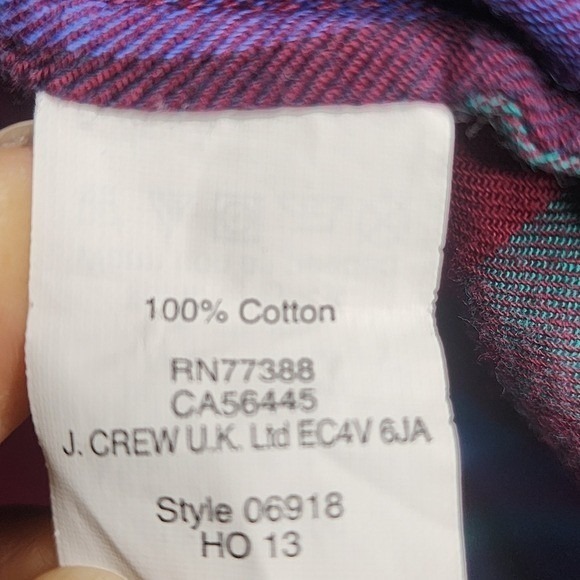 J Crew Plaid Long Sleeve Button Up Shirt Pockets Multi Preppy Classic 6 - Picture 3 of 4